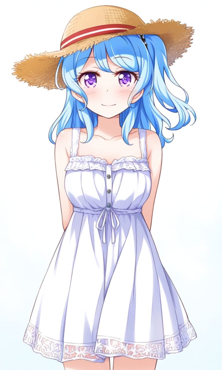 松原花音 麦わら帽子とワンピース | の人気AIイラスト・グラビア
