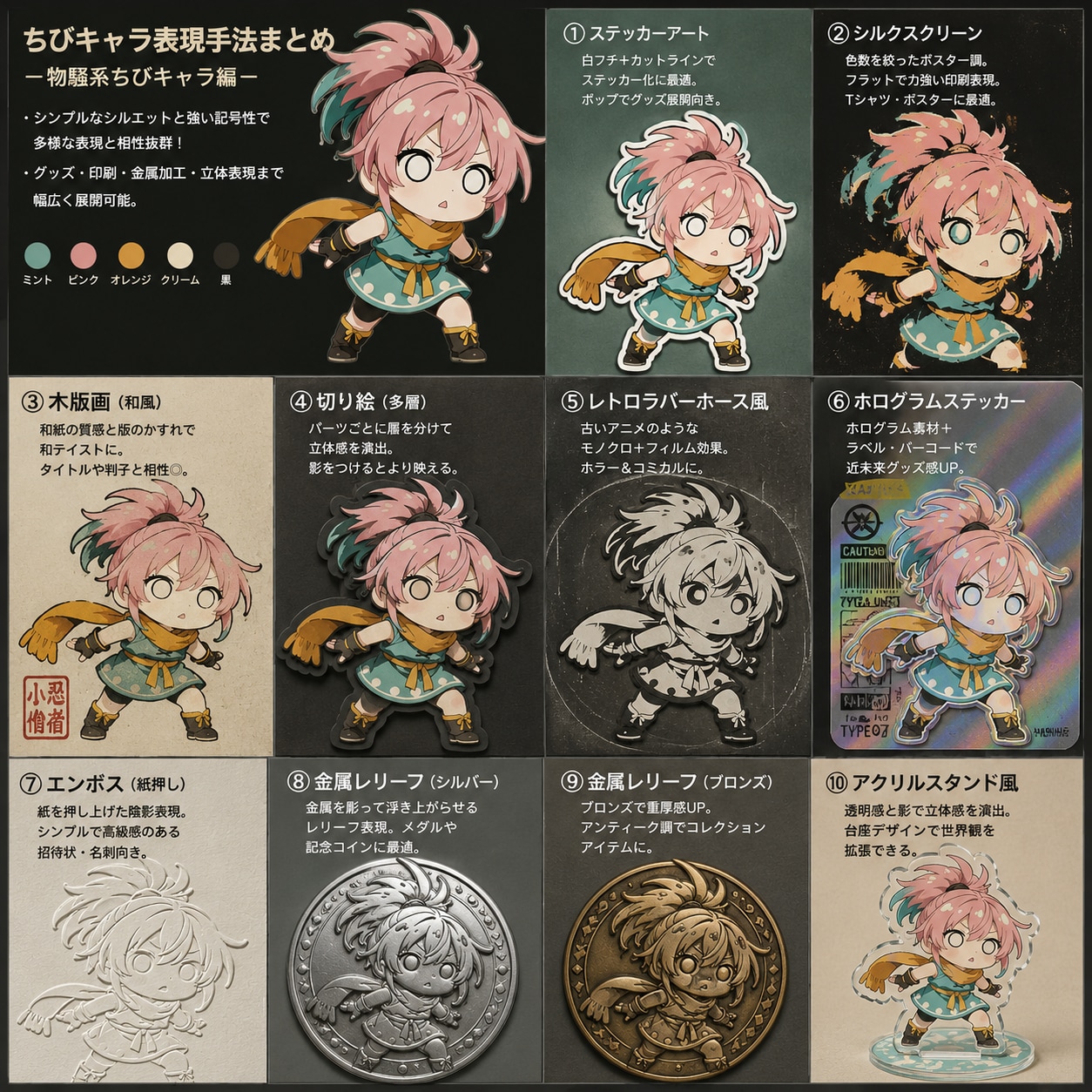 ちびキャラ表現見本市 | の人気AIイラスト・グラビア