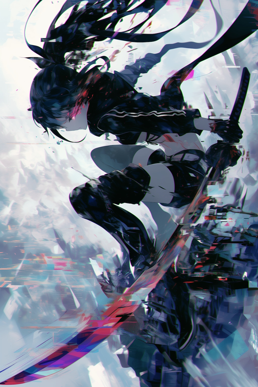 水墨画風侍ガール