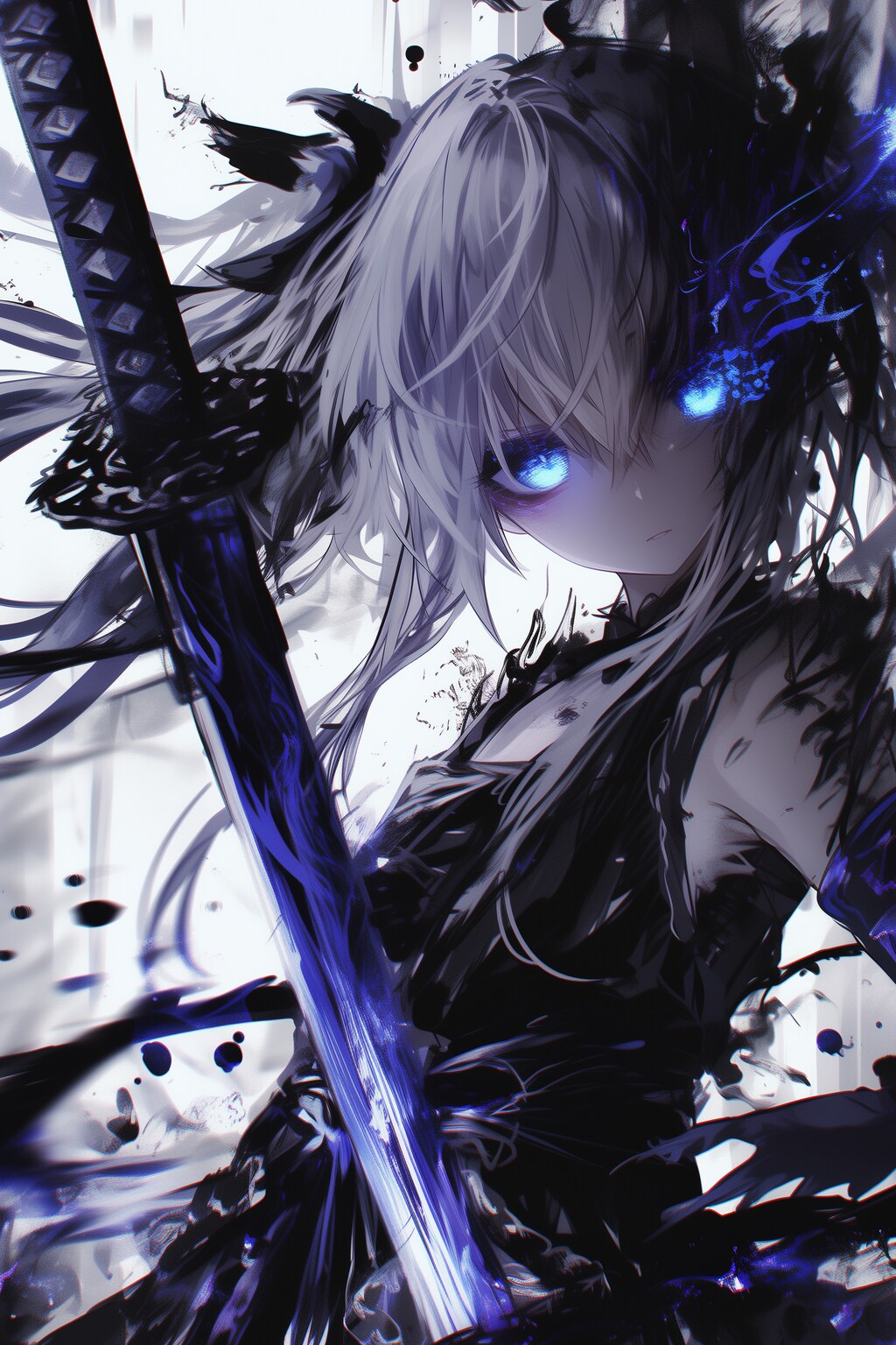 水墨画風侍ガール