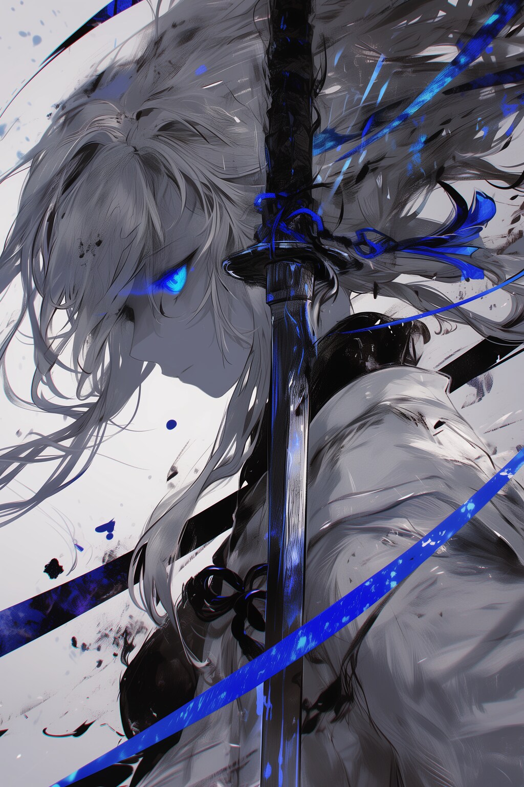 水墨画風侍ガール