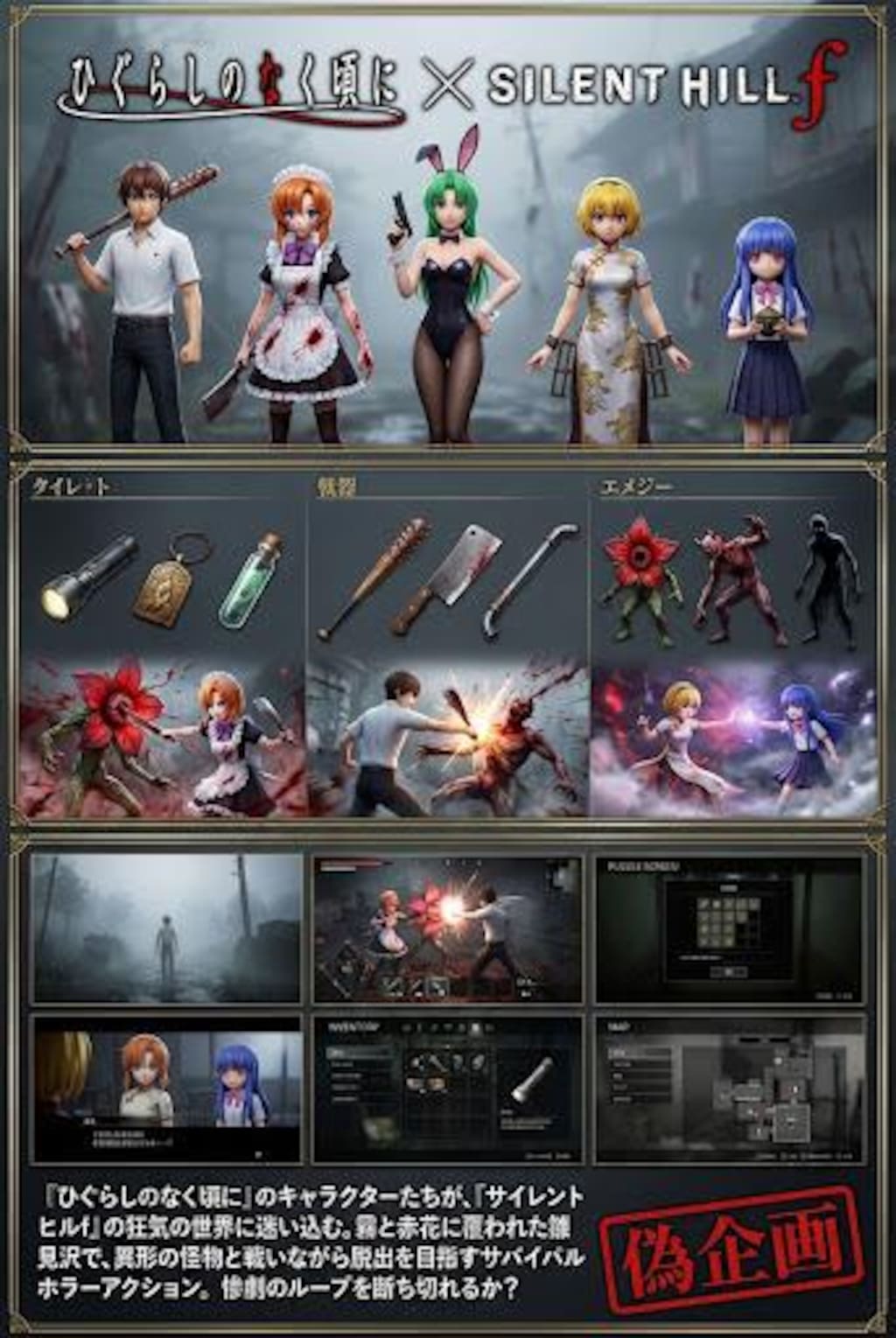 偽ゲーム企画　ひぐらし✕サイレンF