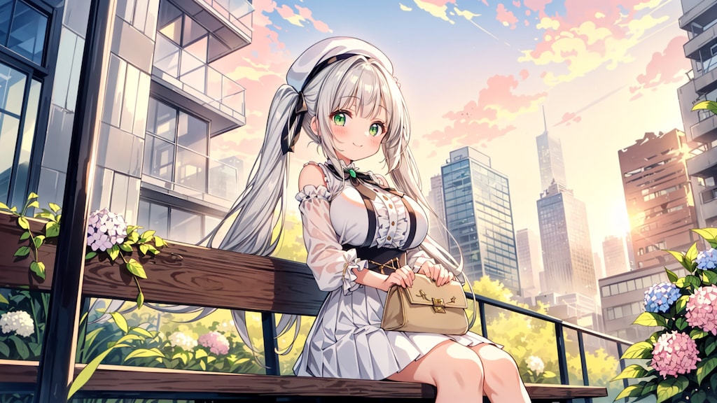 椅子に座る少女