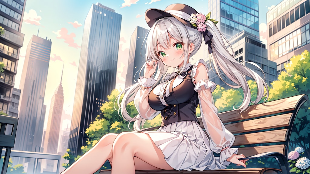 椅子に座る少女