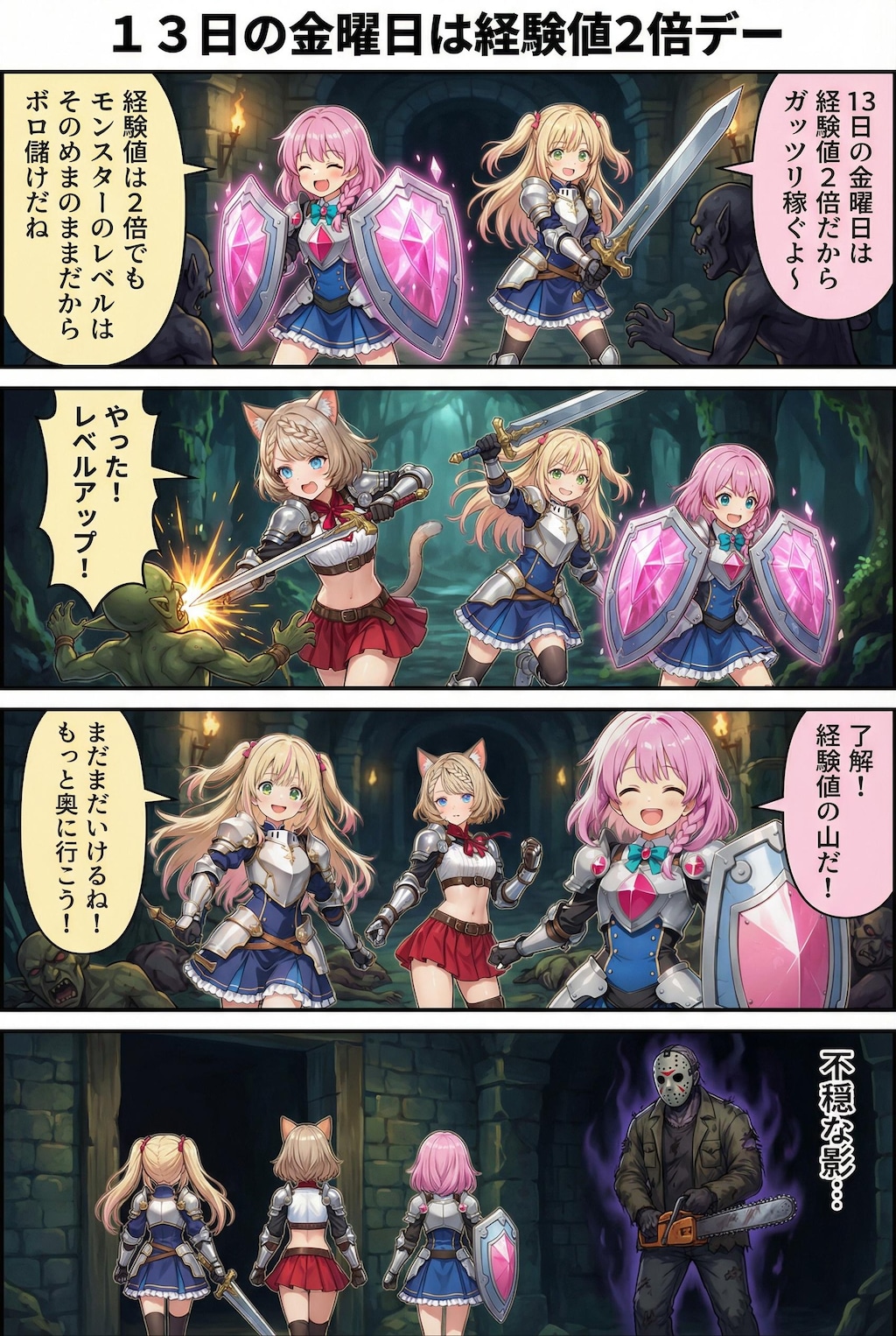 １３日の金曜日は経験値2倍デー