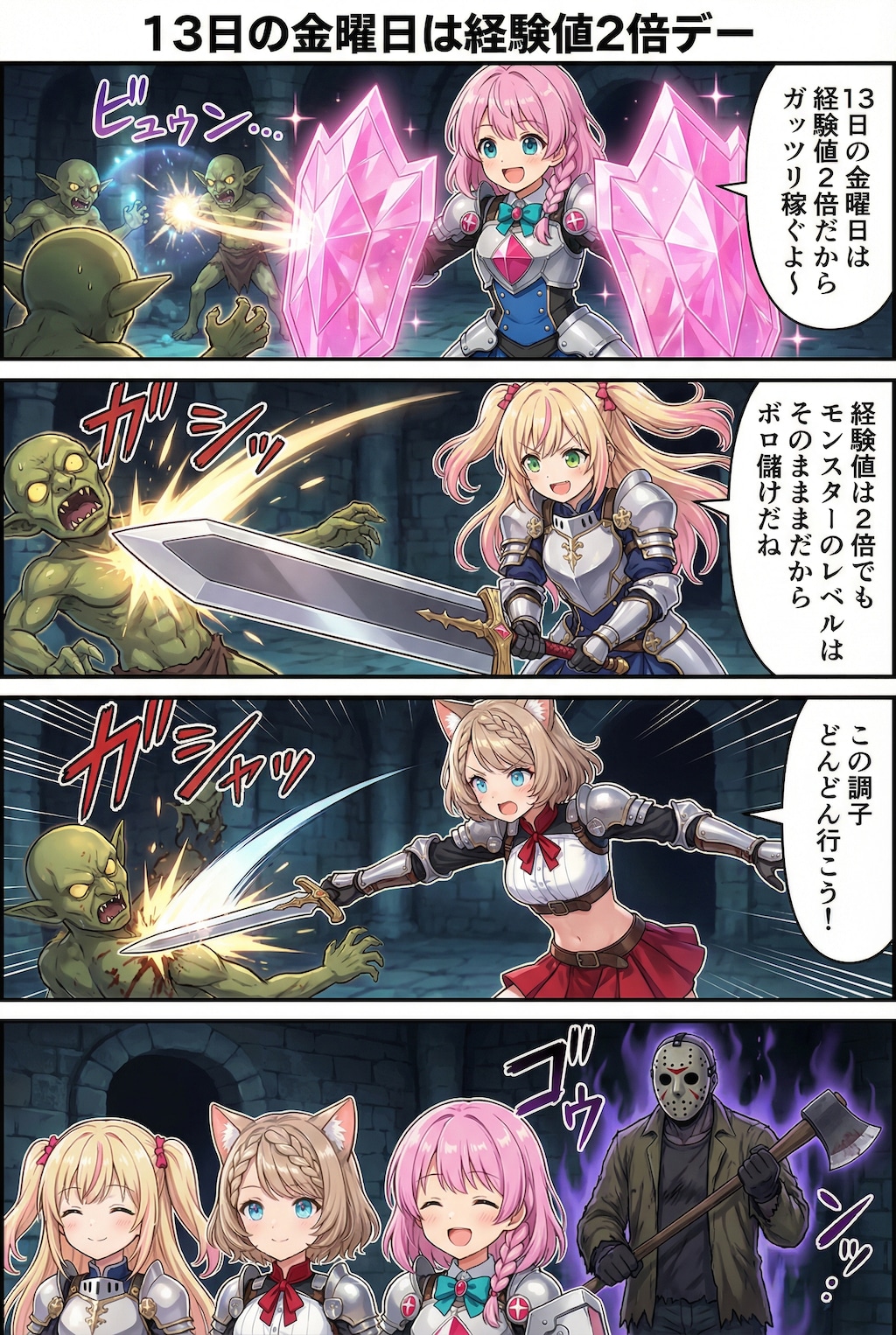 １３日の金曜日は経験値2倍デー
