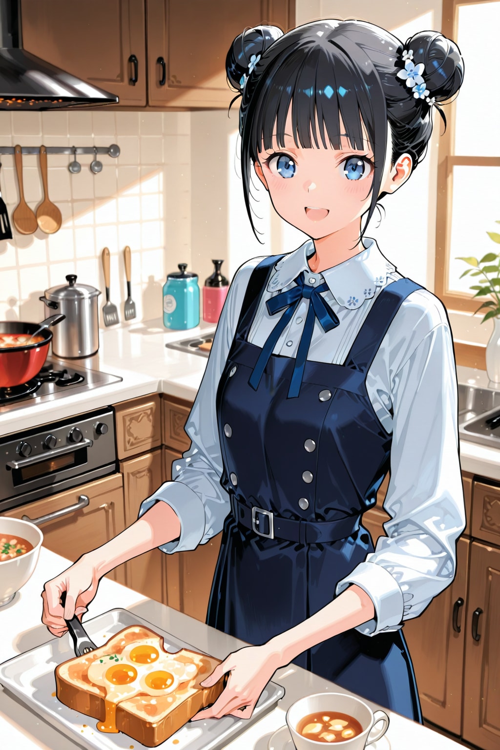 おだんごちゃん🍡✨と朝ごはん🍚✨　1/23 | の人気AIイラスト・グラビア