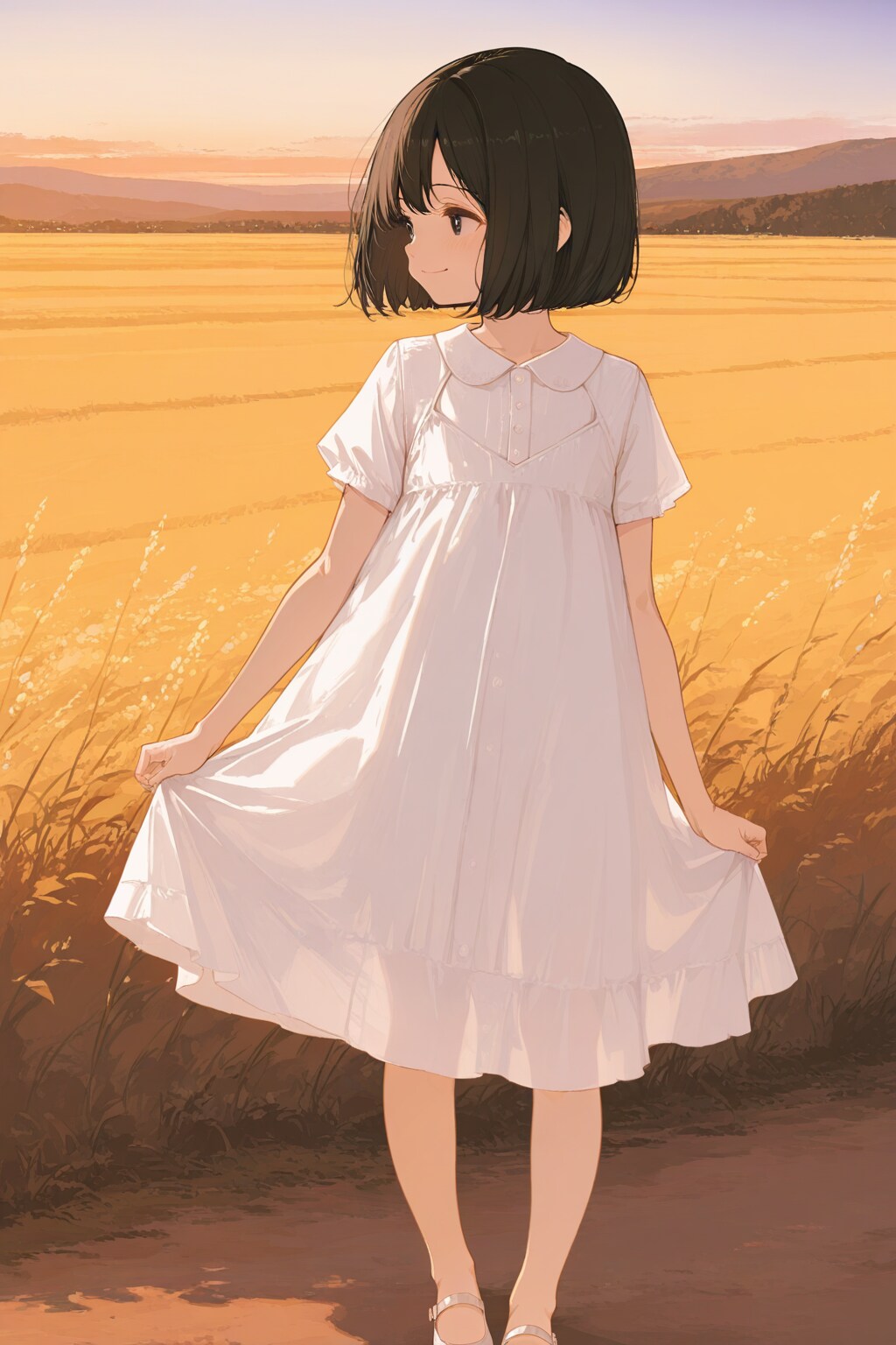 夕刻と女の子