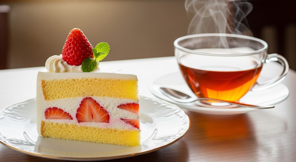 デザートのショートケーキ