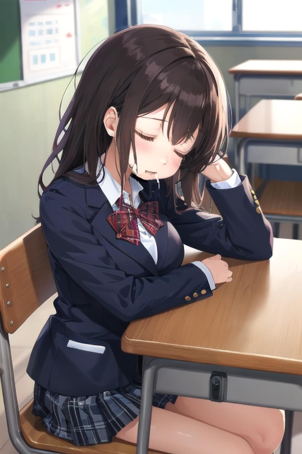 入学早々居眠りをする女の子２