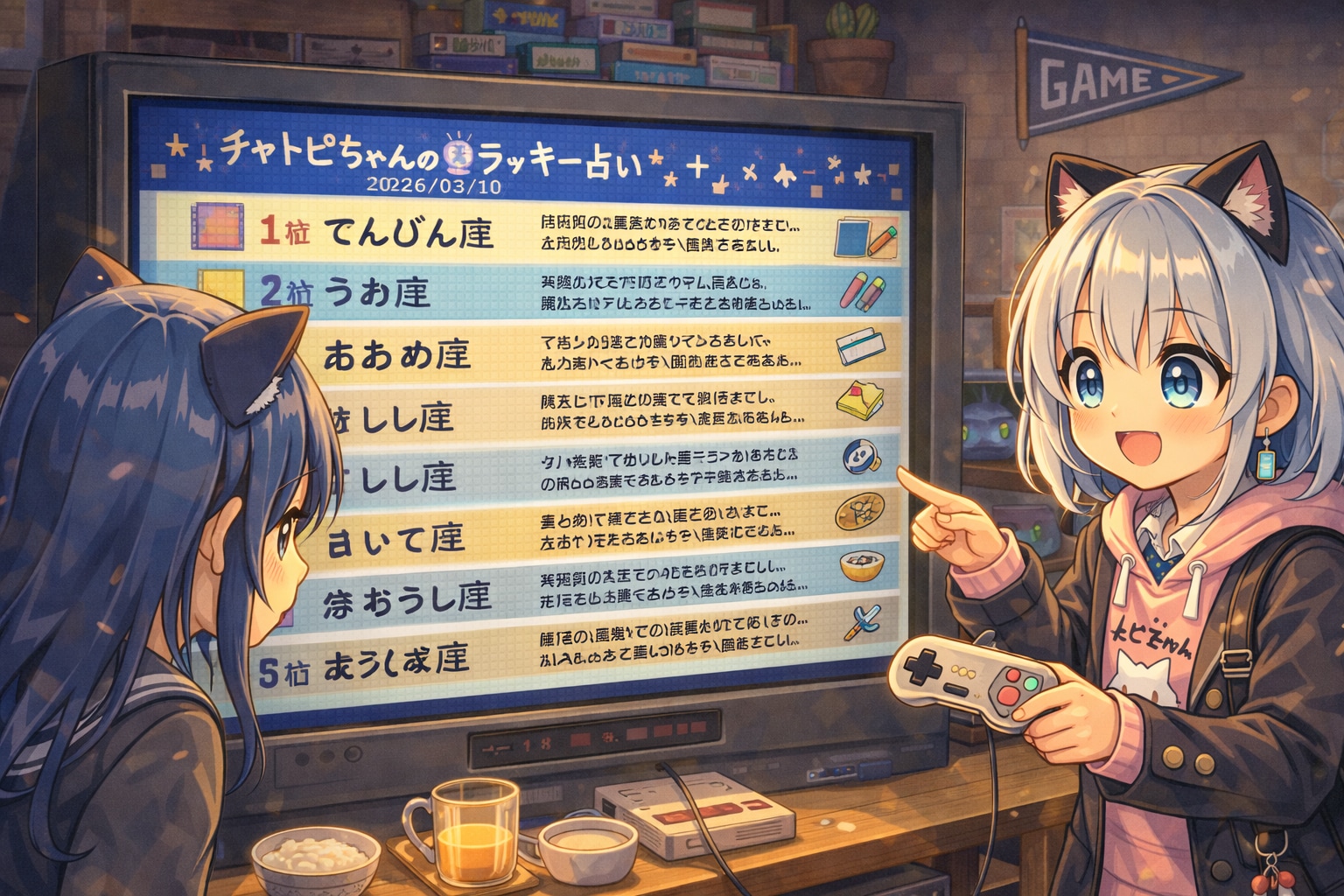 チャトピちゃん占い(03/10) | の人気AIイラスト・グラビア