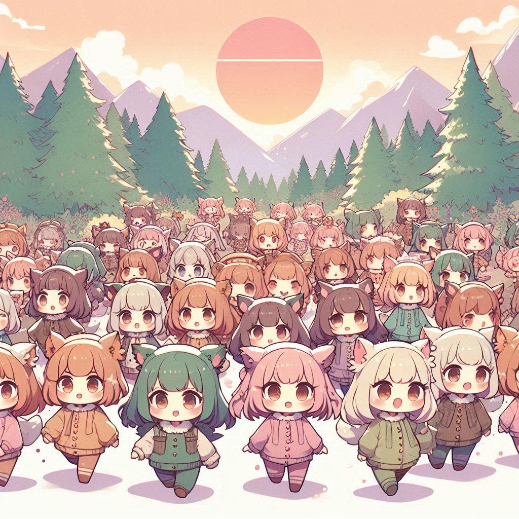 ケモ耳ちゃん大集合！！ | の人気AIイラスト・グラビア