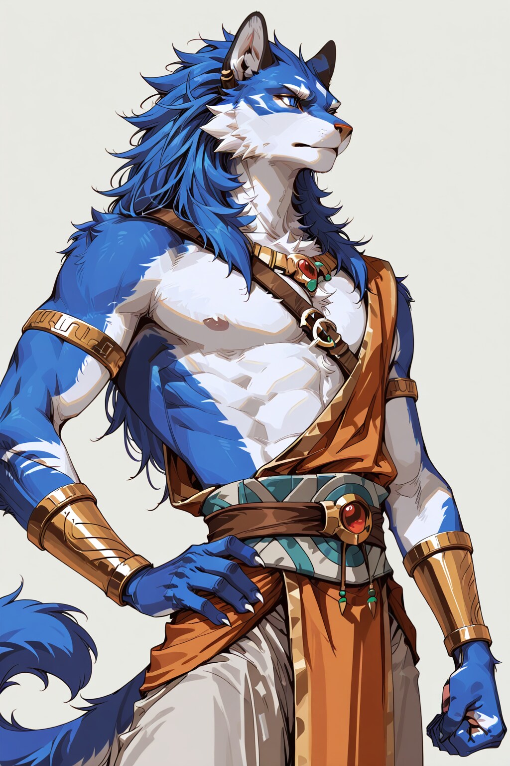 blue furry male