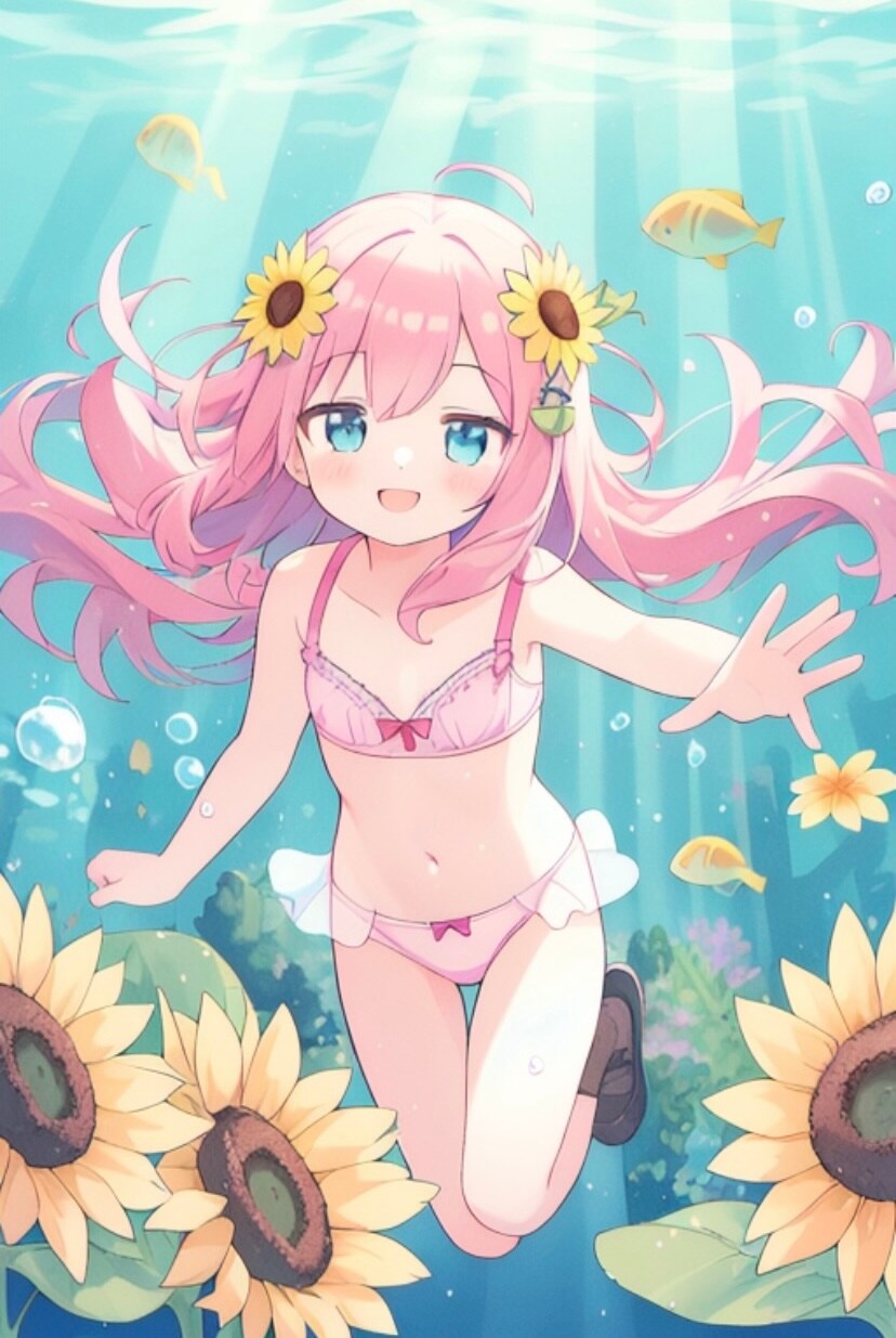 水中ひまわり2🌻