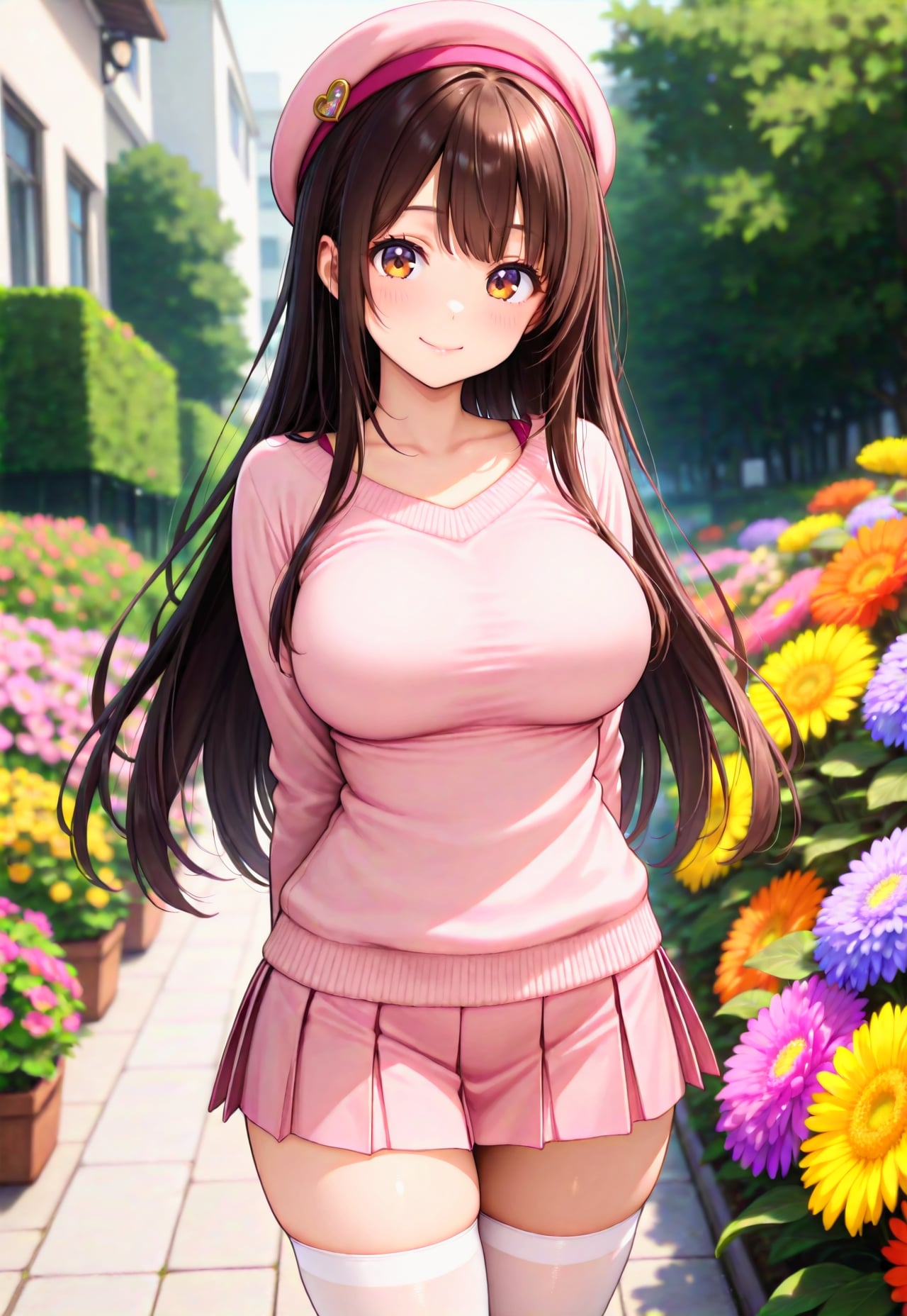 1421（ピンクのベレー帽） | の人気AIイラスト・グラビア