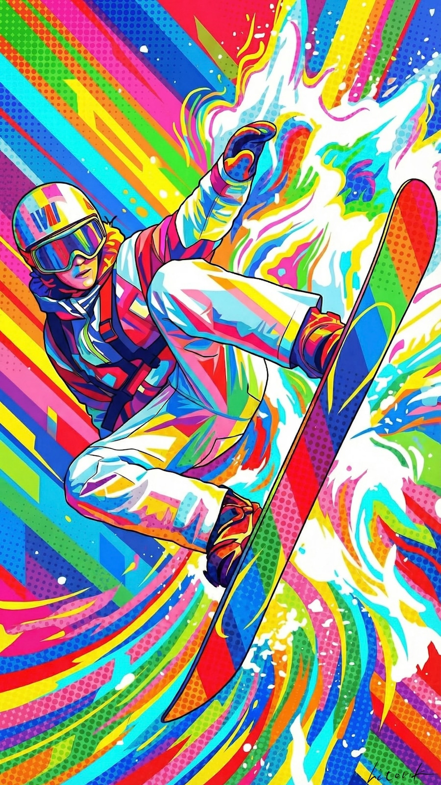 オリンピック・ビッグエアの頂点／スマホ壁紙アーカイブ | の人気AIイラスト・グラビア