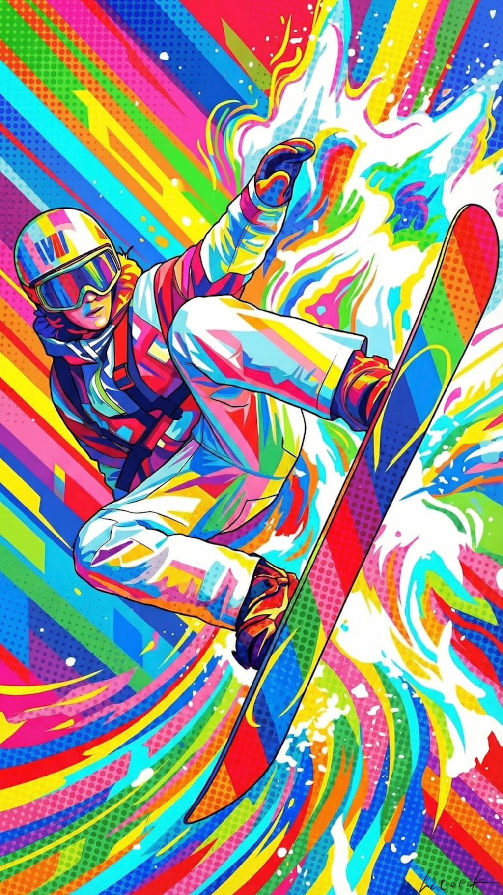 オリンピック・ビッグエアの頂点／スマホ壁紙アーカイブ