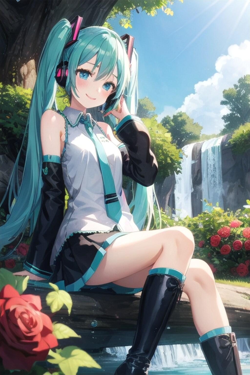 ミクと赤い薔薇の楽園