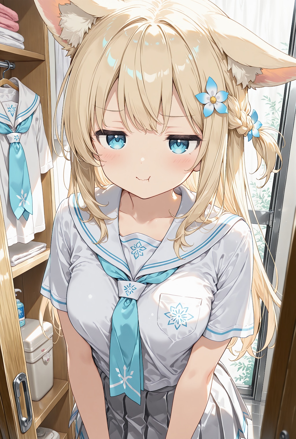 じとーっ　(お風呂場にて…)