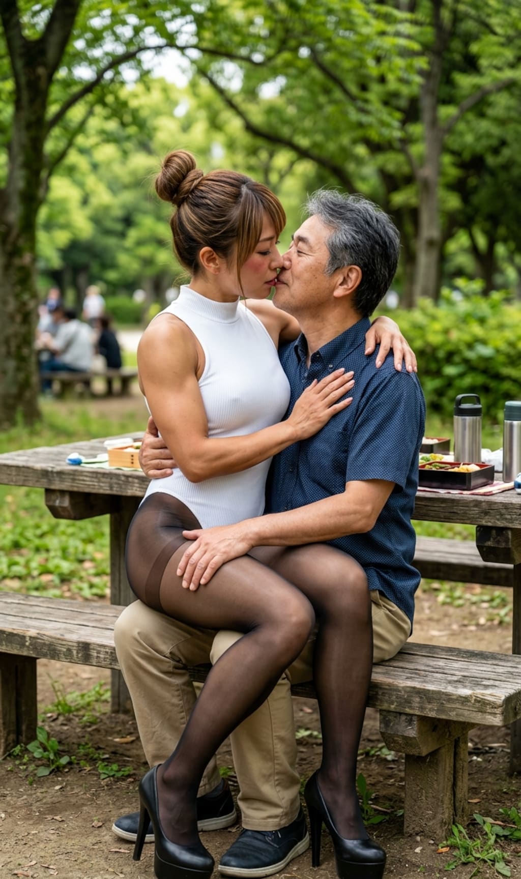 おじさんの夢が叶った…GAL彼女と甘々公園ピクニック