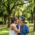 おじさんの夢が叶った…GAL彼女と甘々公園ピクニック 2枚目