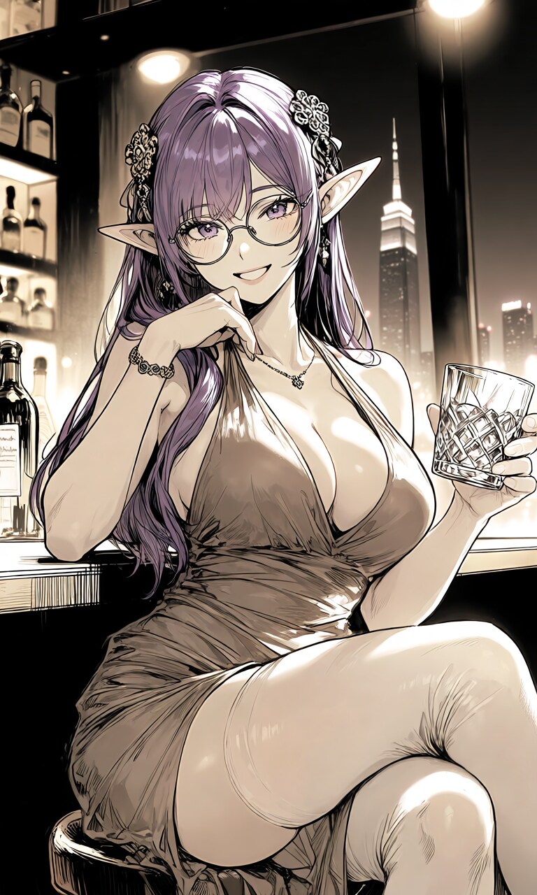 バーラウンジでデート