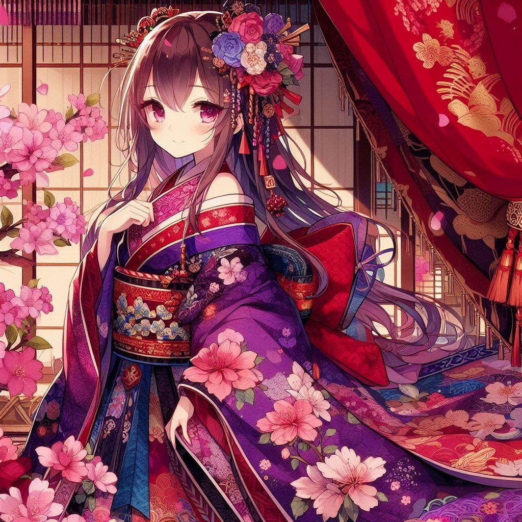弥生／桜に幕