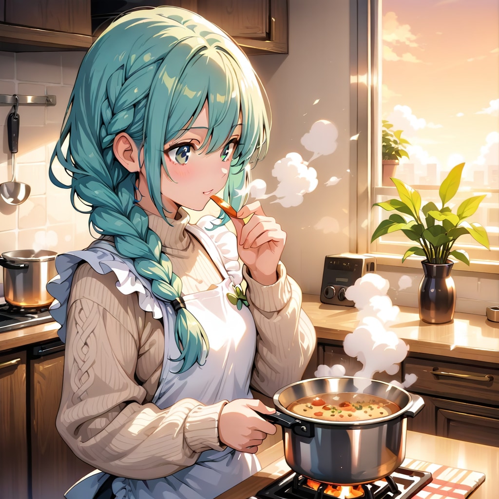 ミクさんは夕食の準備中　LARIMAR