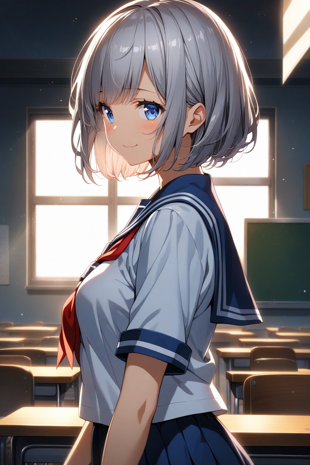 教室いちばん乗り | の人気AIイラスト・グラビア