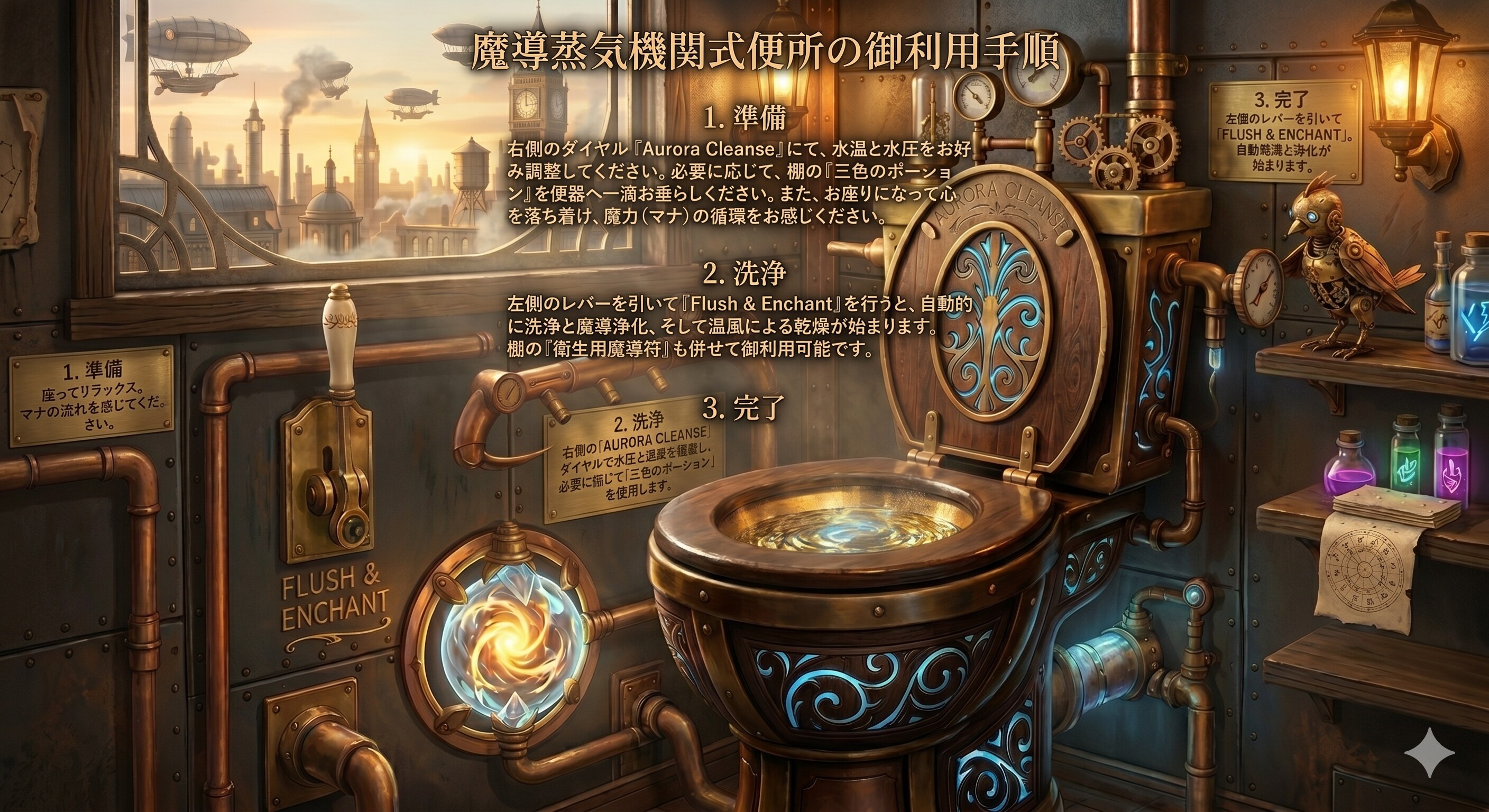 最新式蒸気トイレ | の人気AIイラスト・グラビア