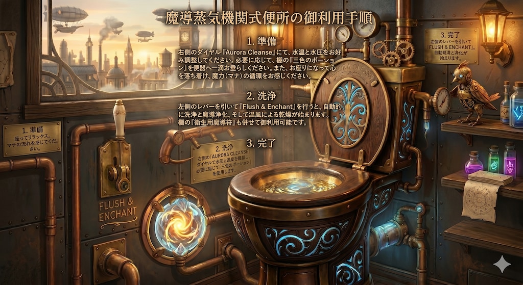 最新式蒸気トイレ