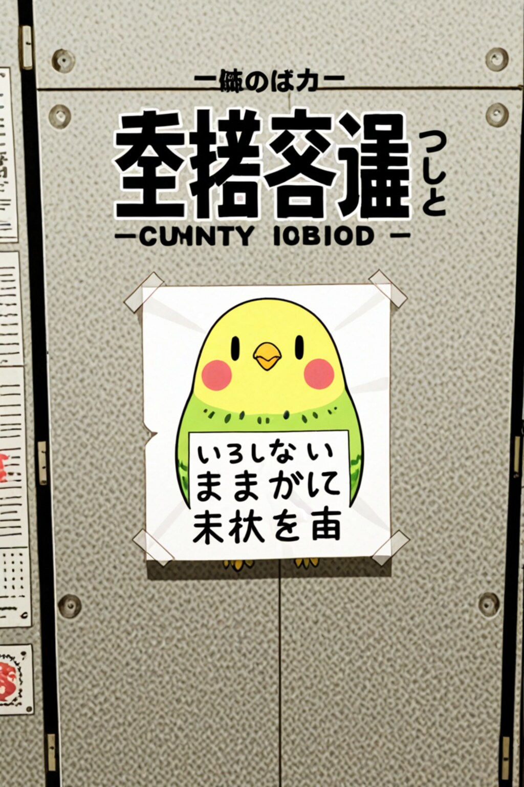 インコの張り紙