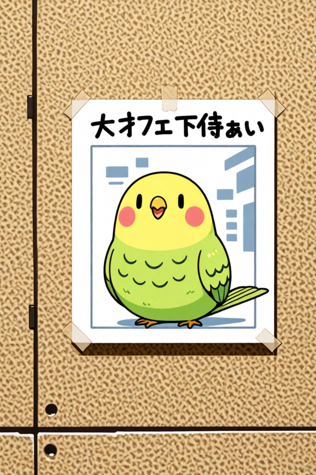 インコの張り紙