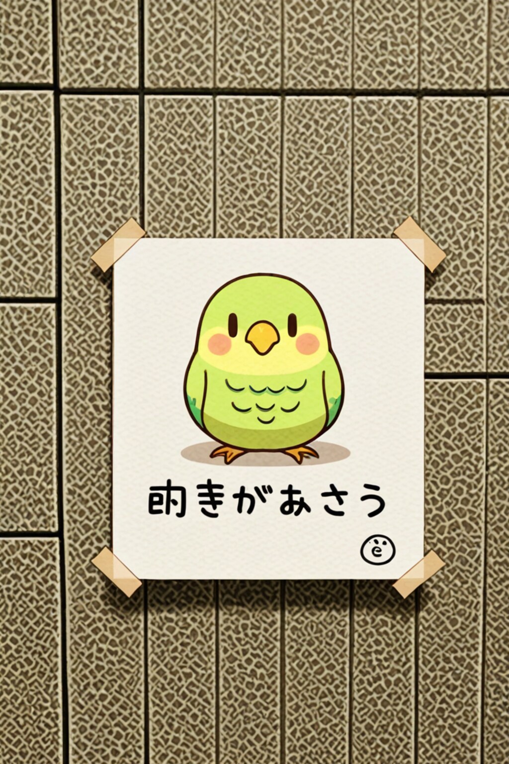 インコの張り紙
