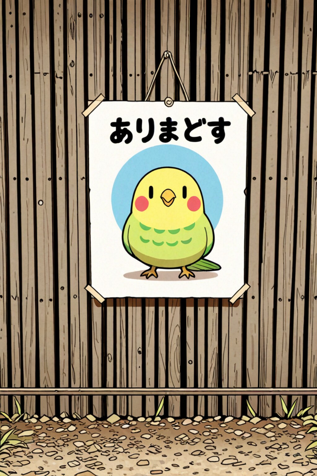 インコの張り紙