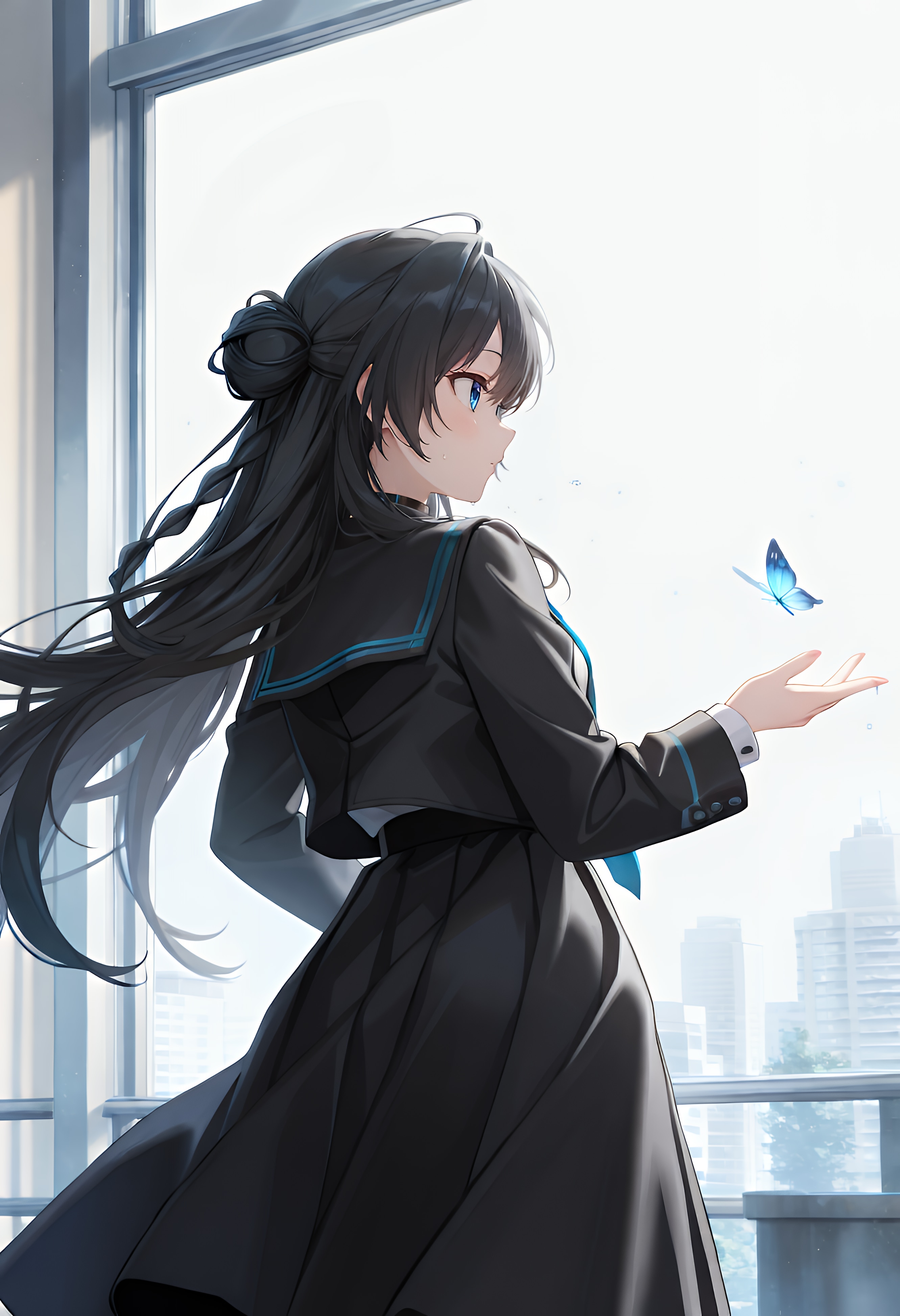 青の蝶 | の人気AIイラスト・グラビア