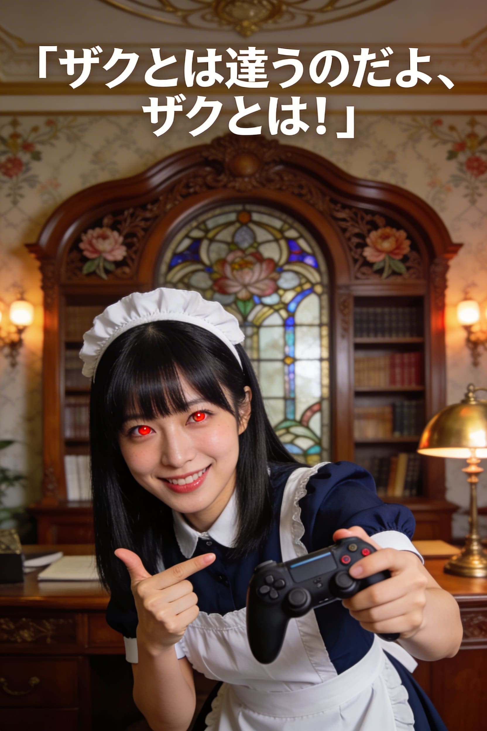 対戦相手を煽るメイド1号