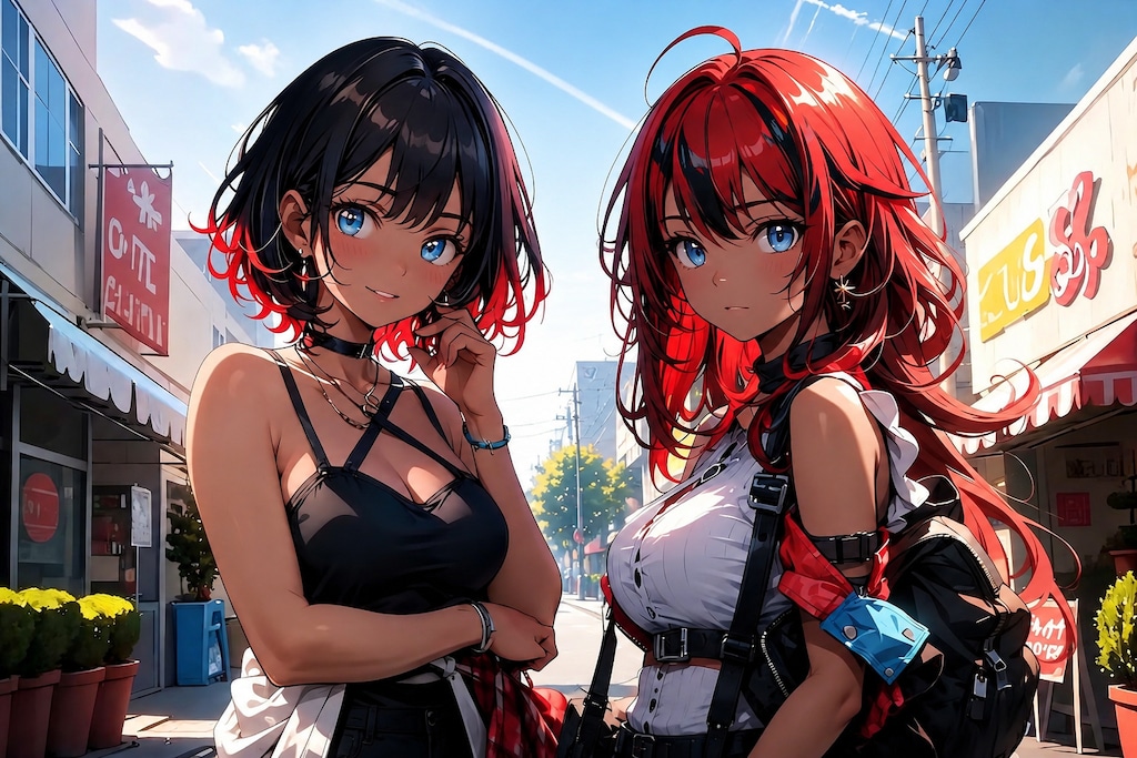 TOPAZ+αで赤黒メッシュちゃん