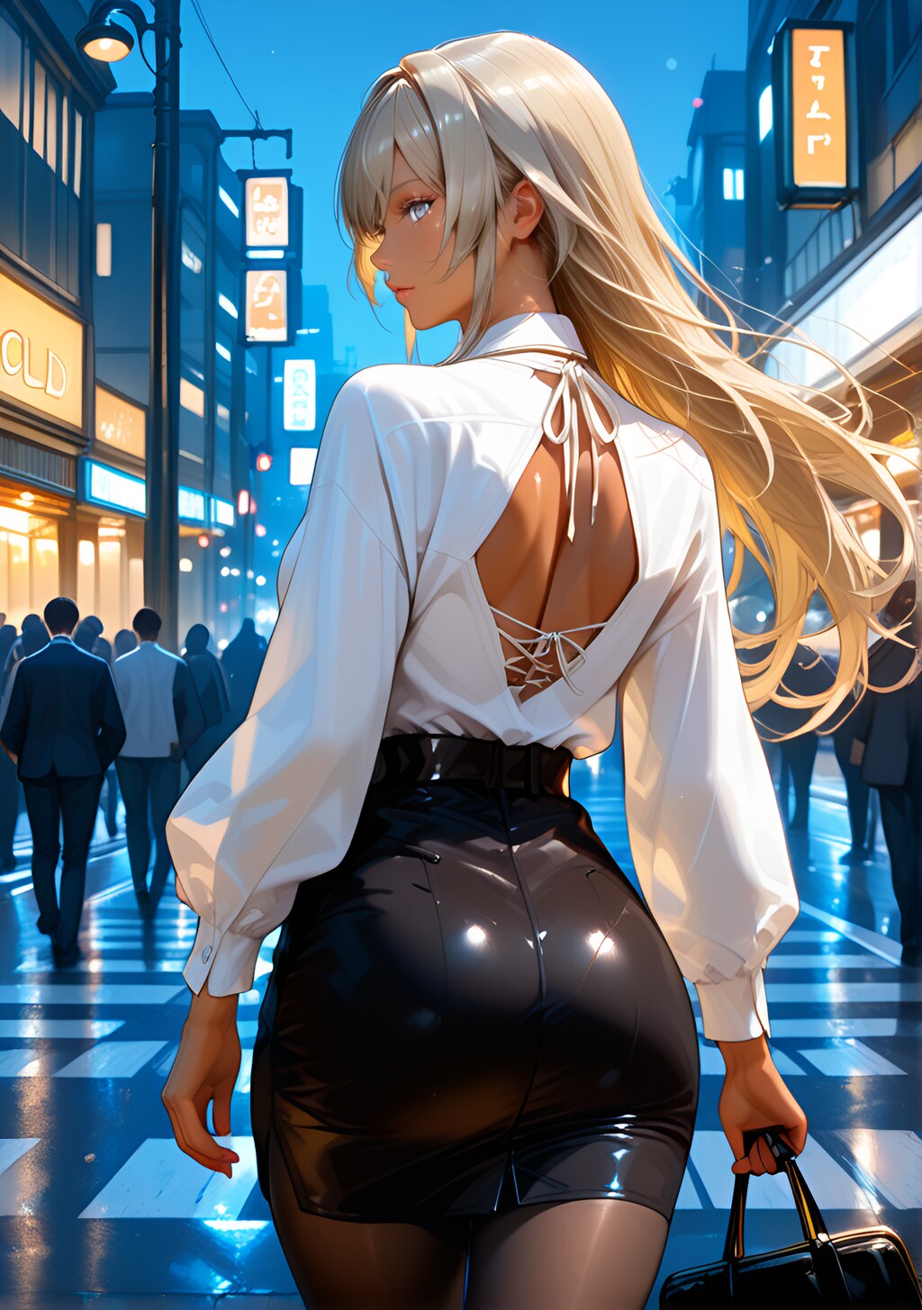 堀田成美（HottaNarumi）背中あけるだけでちょっとエロいでしょ、これで契約取れるんだから楽なもんよね