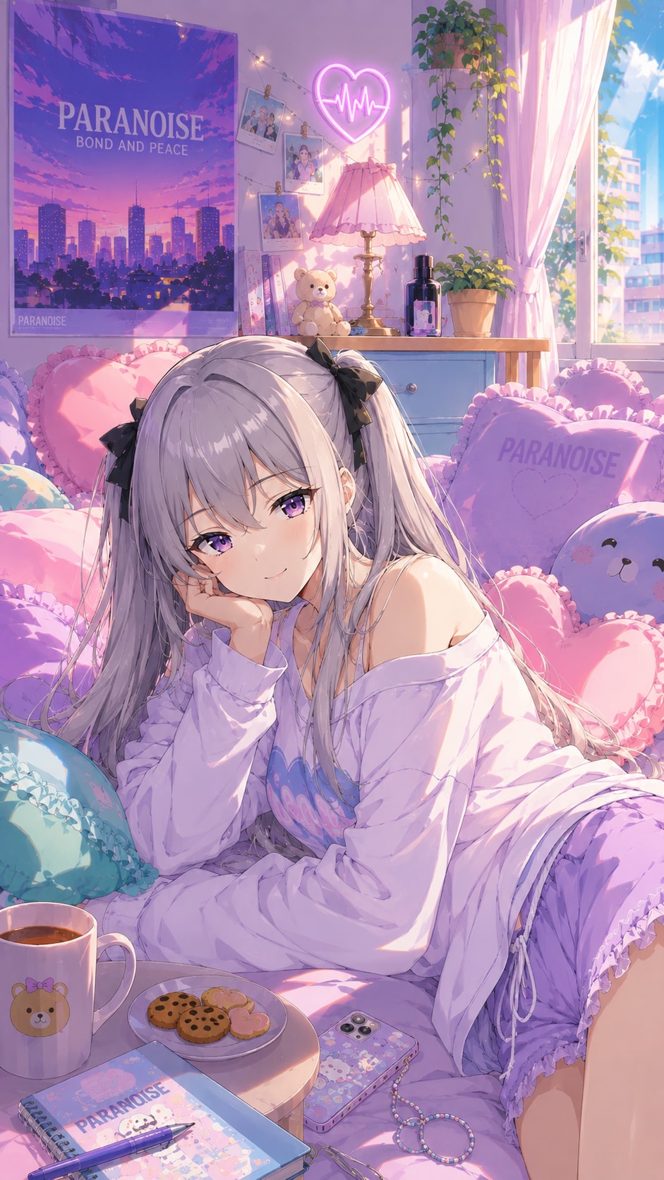 スマホ壁紙サイズ  ifルート 麗華様 オフショット ガーリーなリラックスタイム