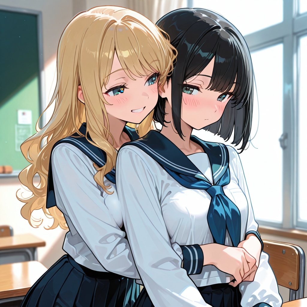 うしろからぎゅっ