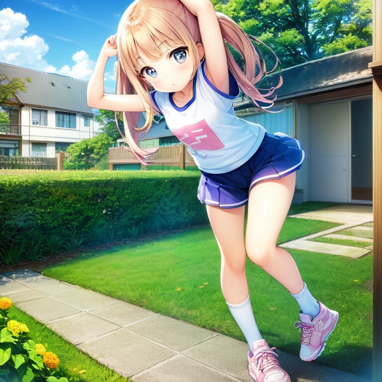 スニーカーで走るロリっ子