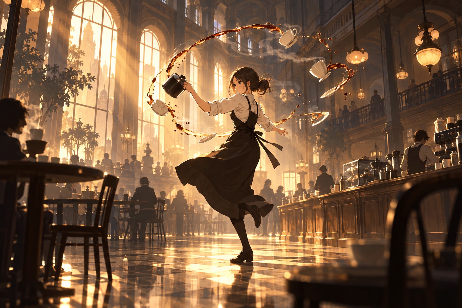 ウェイトレスの少女55 | の人気AIイラスト・グラビア
