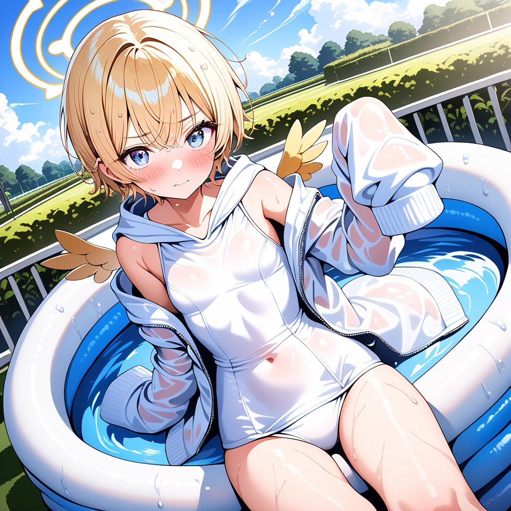 白スク水天使娘