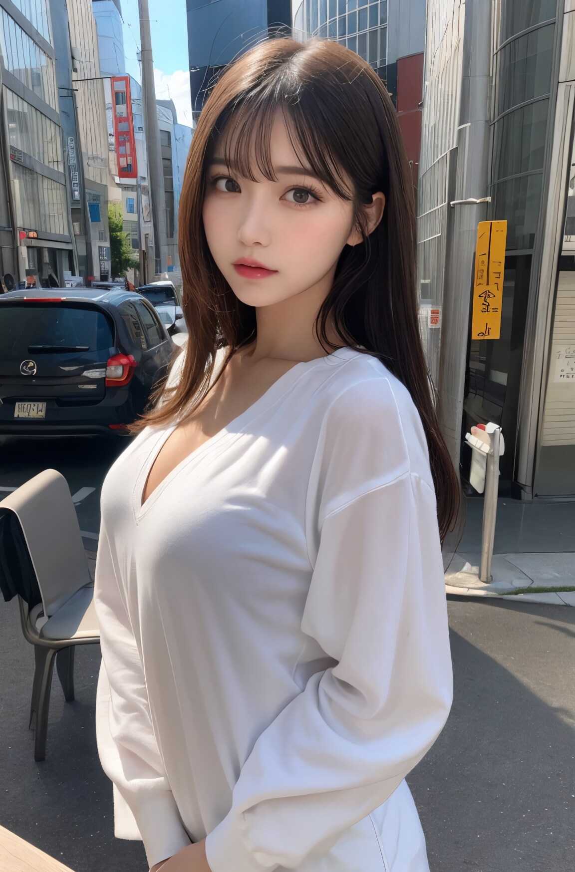 【街撮り】白ギャル