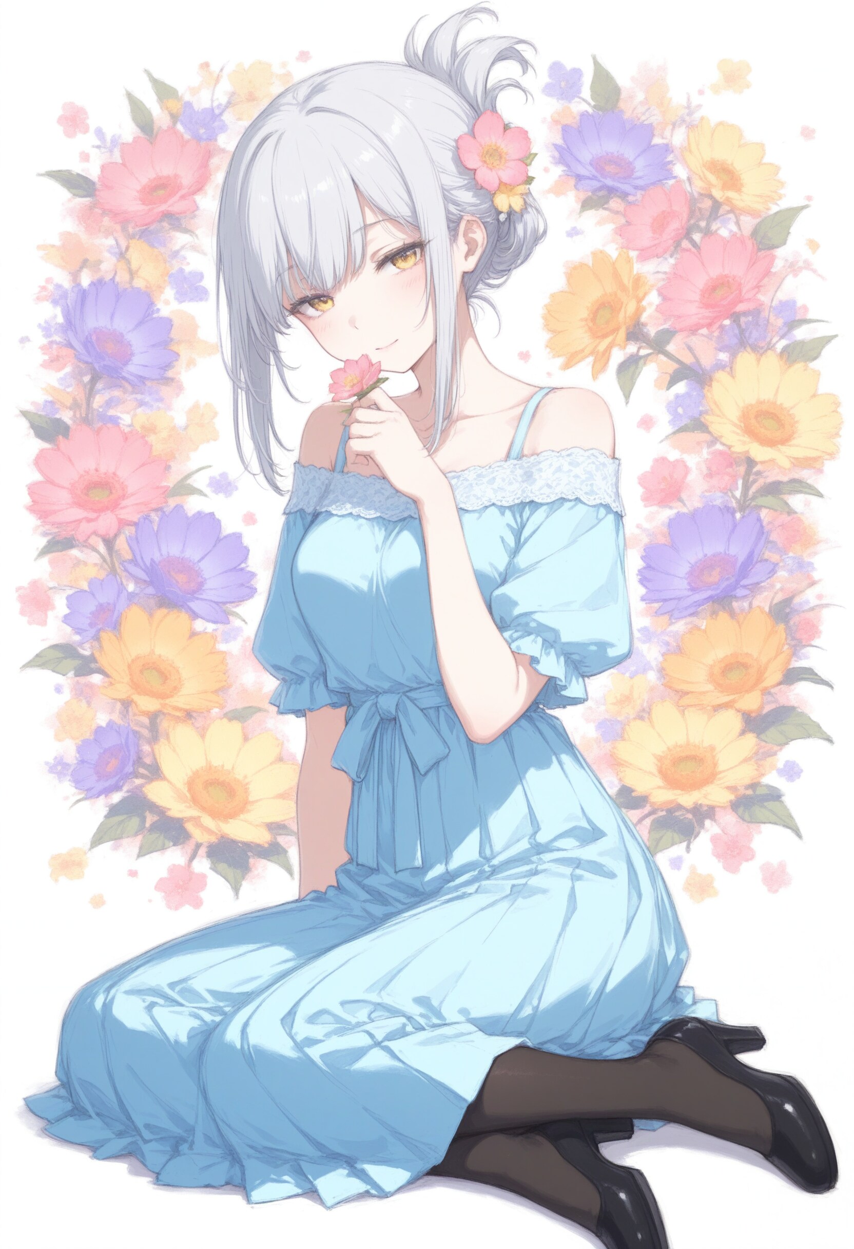 看板娘　flowers | の人気AIイラスト・グラビア