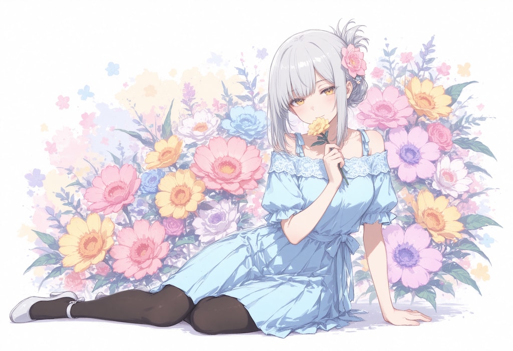看板娘　flowers