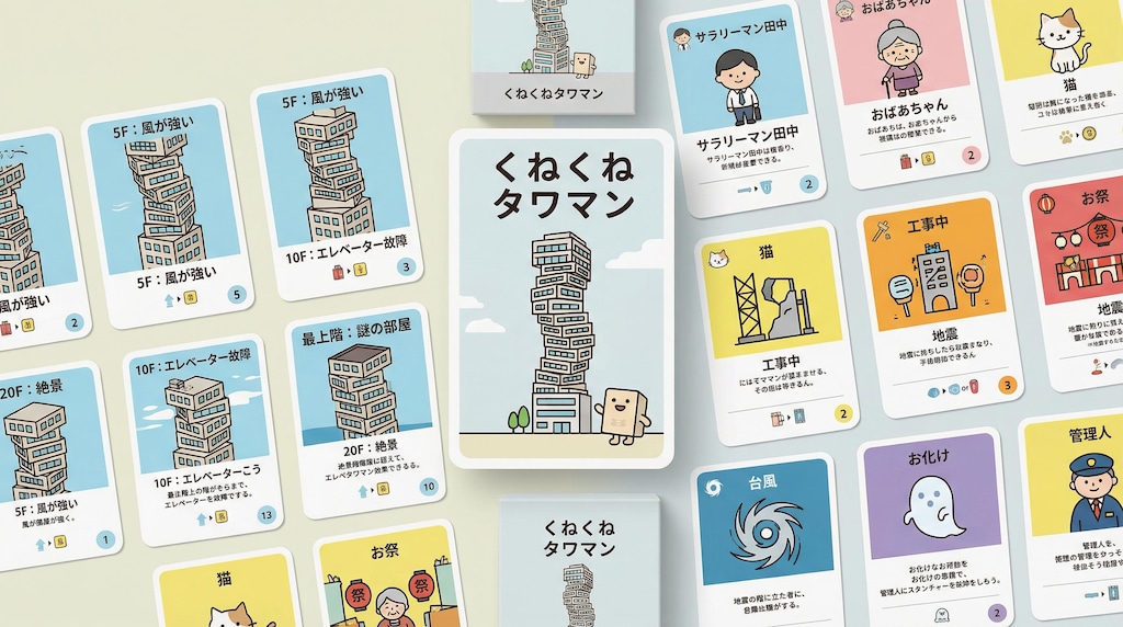 くねくねタワマン軍のカードゲーム