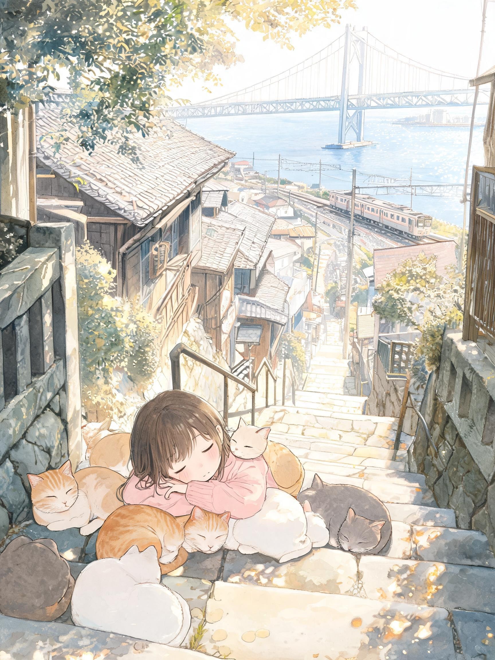 海の見える街99 | の人気AIイラスト・グラビア