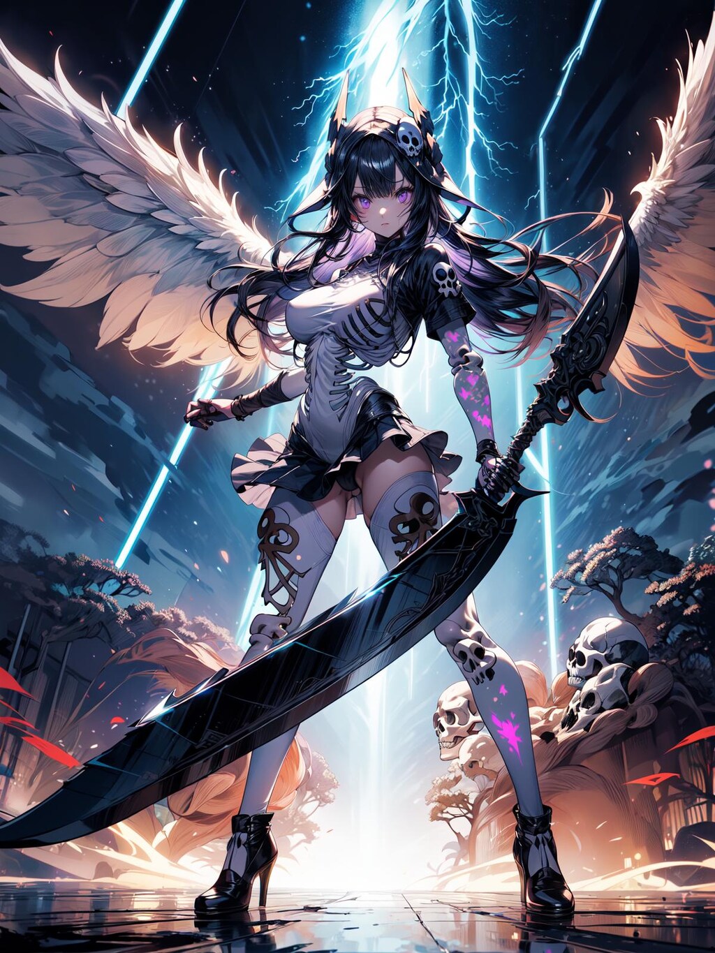 骸骨 x 大鎌 x 天使